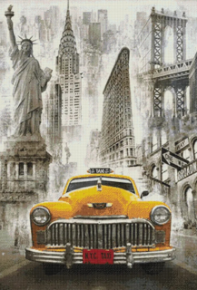 Diamond Painting Taxi New York